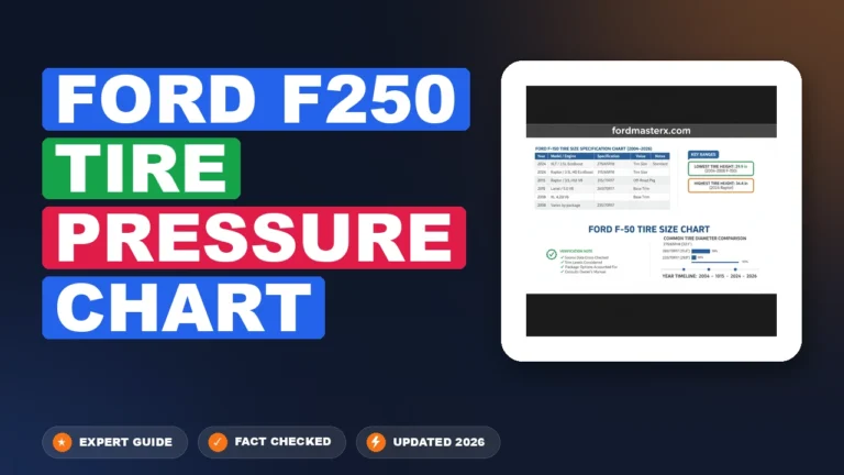 Ford F250 Tire Pressure Specification Chart By Year (2011–2026) 1 Ford F250 Tire Pressure Specification Chart By Year (2011–2026)