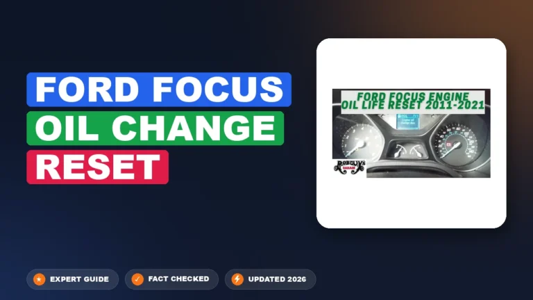 Ford Focus Oil Change Reset: Handled via Steering Controls