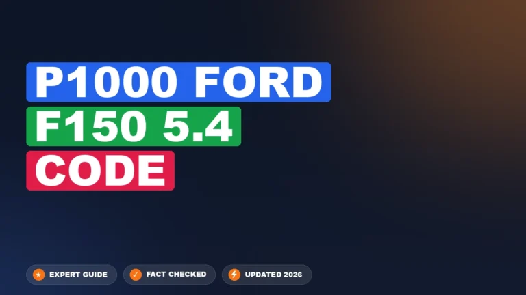 P1000 Ford F150 5.4 Code: Resolved & Explained