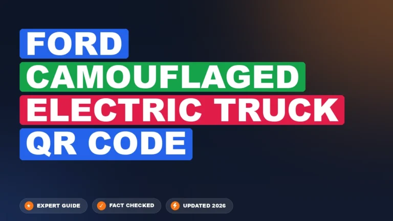 Ford camouflaged electric truck QR code Decoded