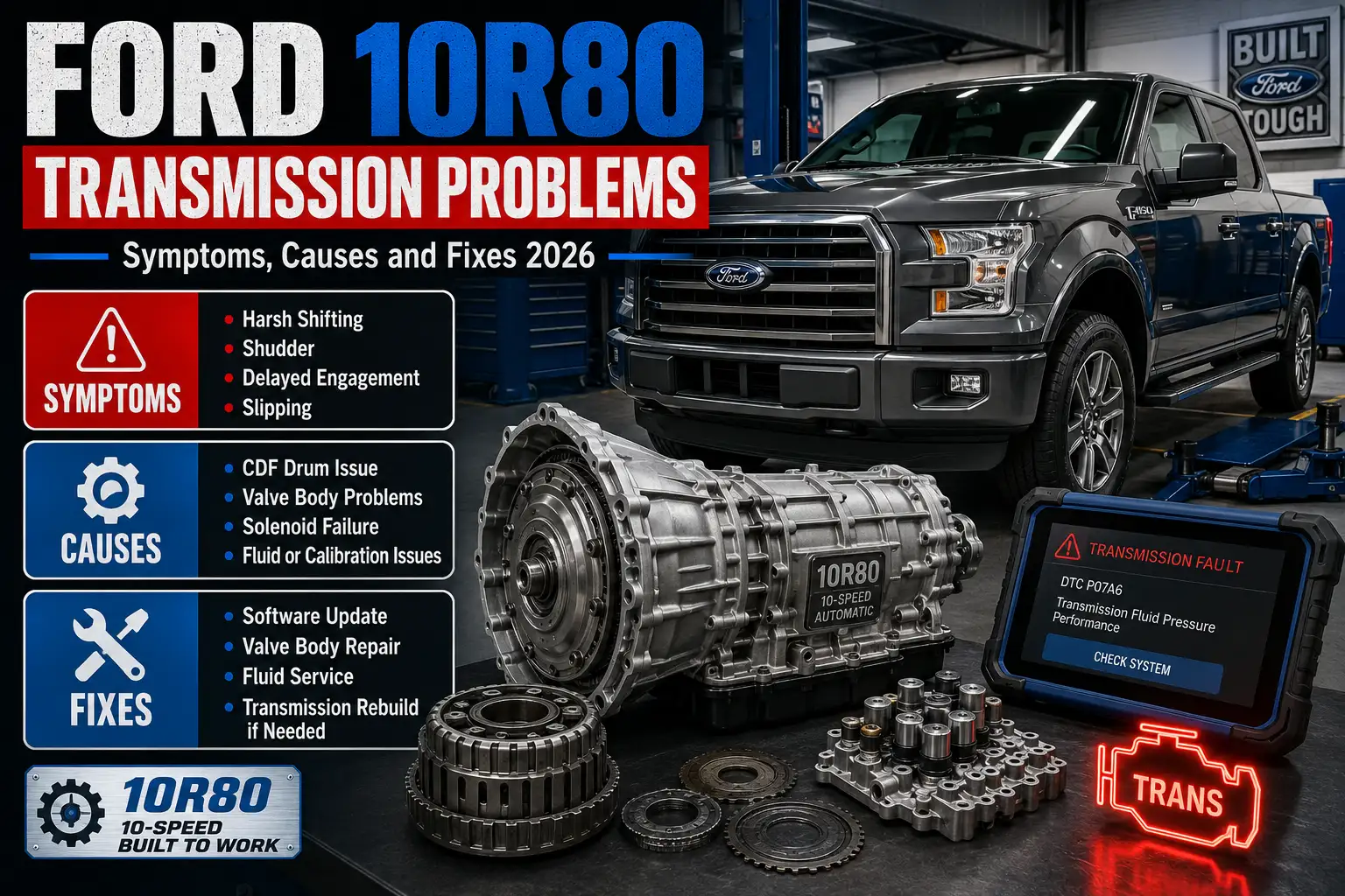 Ford 10R80 Transmission Problems Diagnosis & Fix Guide 2026