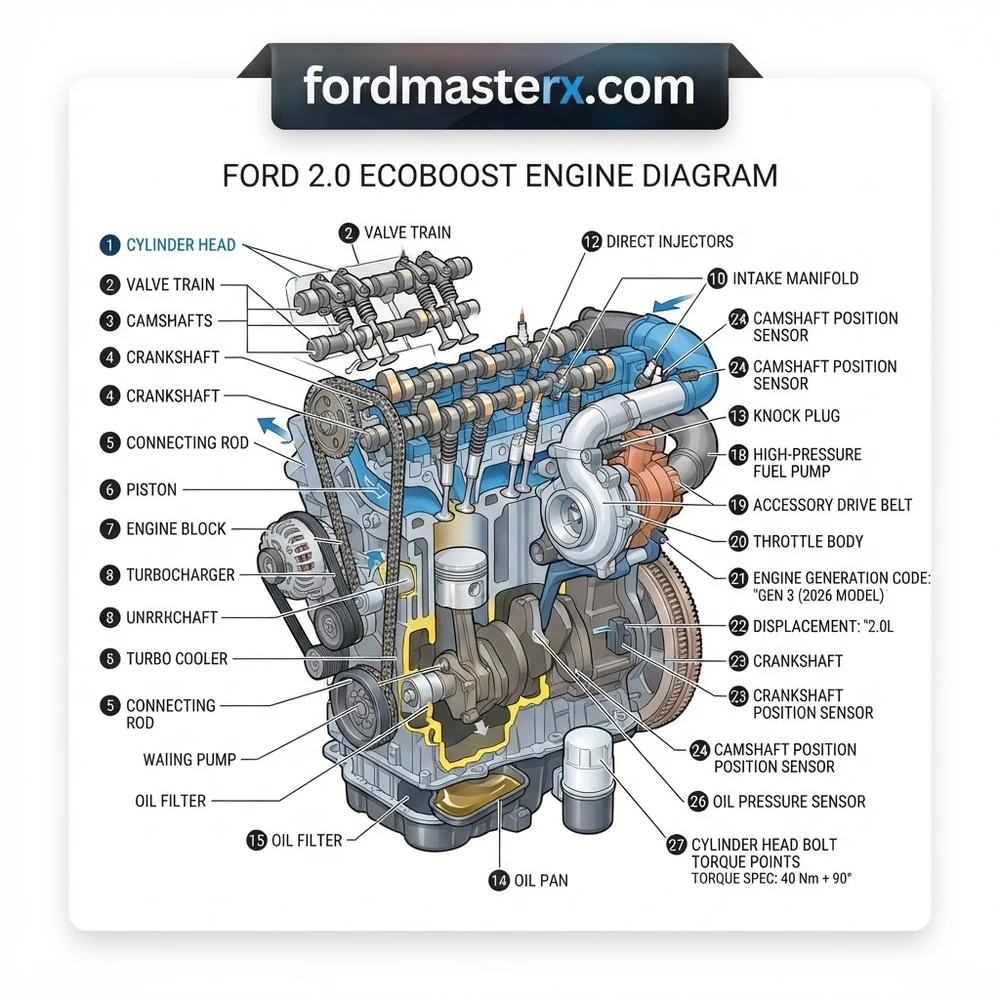 ford 2.0 ecoboost engine diagram diagram with labeled components and explanations