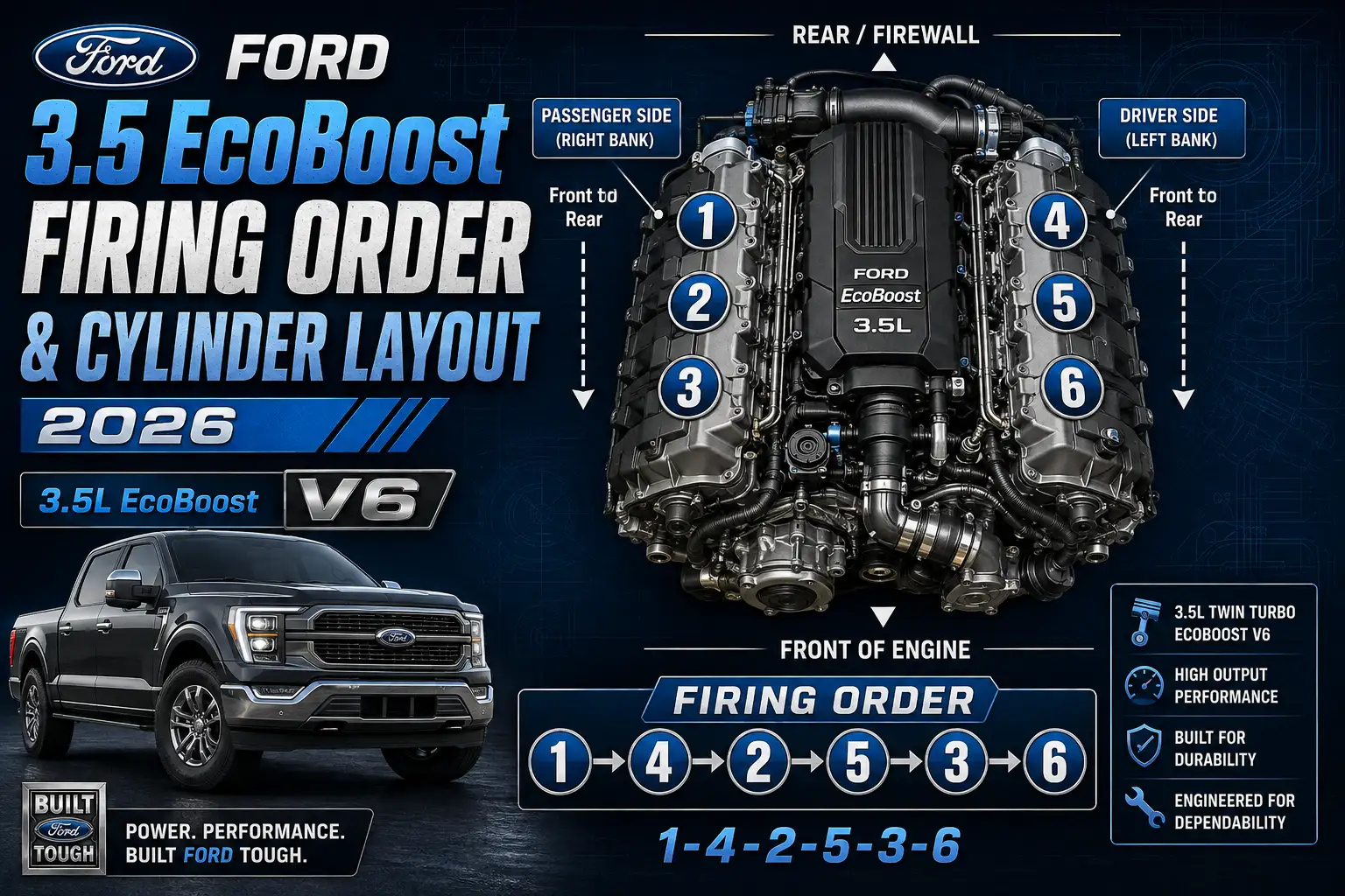 Ford 3.5 EcoBoost Firing Order Diagram and Cylinder Layout