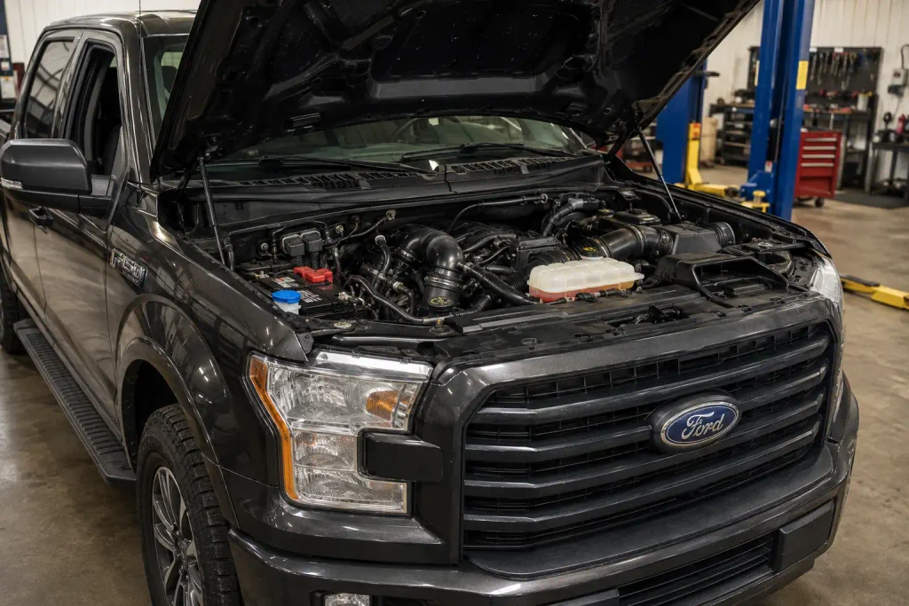 Ford 3.5 EcoBoost Problems: Year, Symptoms and Fixes 2026 2 Ford 3.5 EcoBoost problems shown in an F-150 engine bay