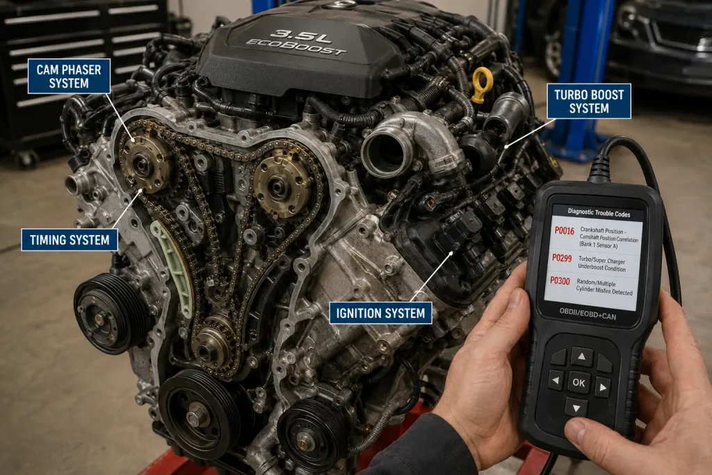 Ford 3.5 EcoBoost Problems: Year, Symptoms and Fixes 2026 3 Ford 3.5 EcoBoost problems diagnosed using OBD-II trouble codes