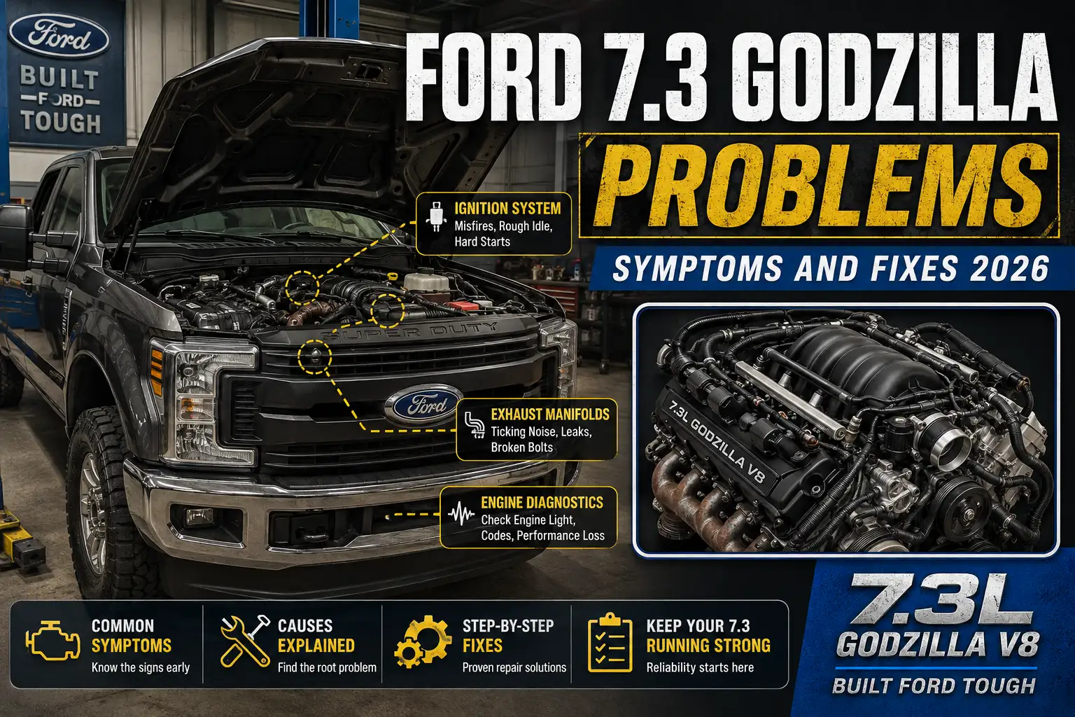 Ford 7.3 Godzilla Problems: Symptoms and Fixes 2026 1 Ford 7.3 Godzilla Problems: Symptoms and Fixes 2026