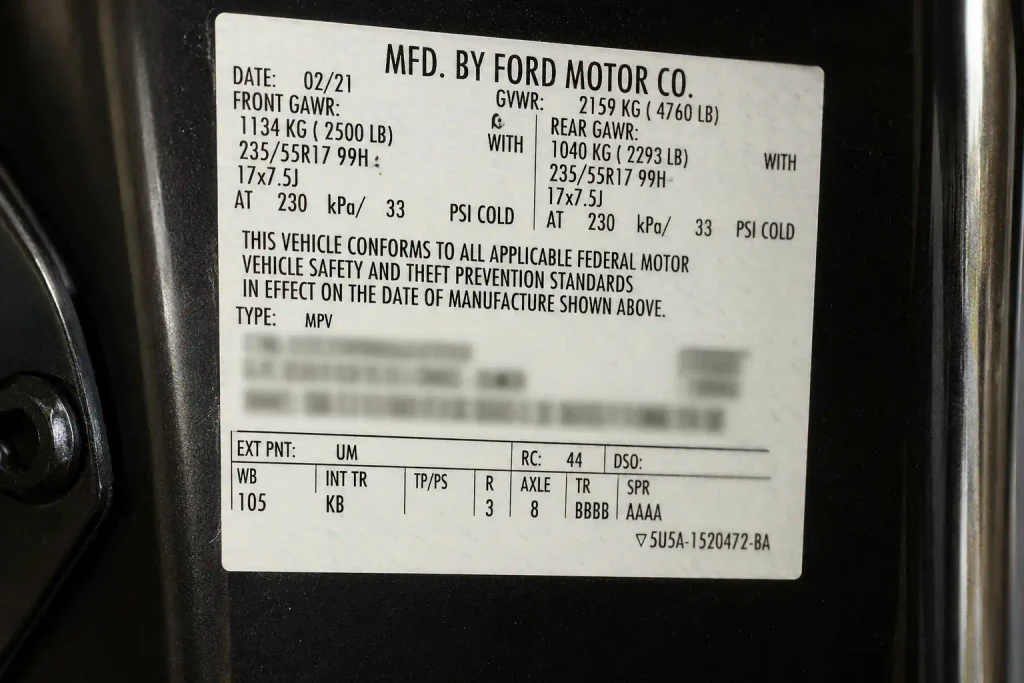 ford agate black paint code 2
