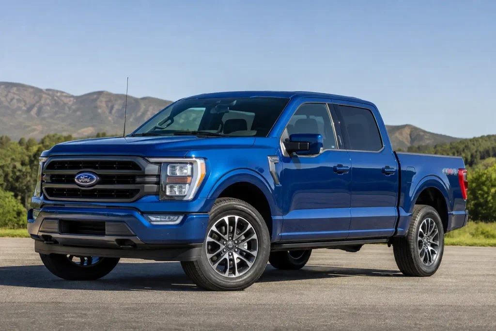 Ford F-150 in Atlas Blue Metallic paint code B3