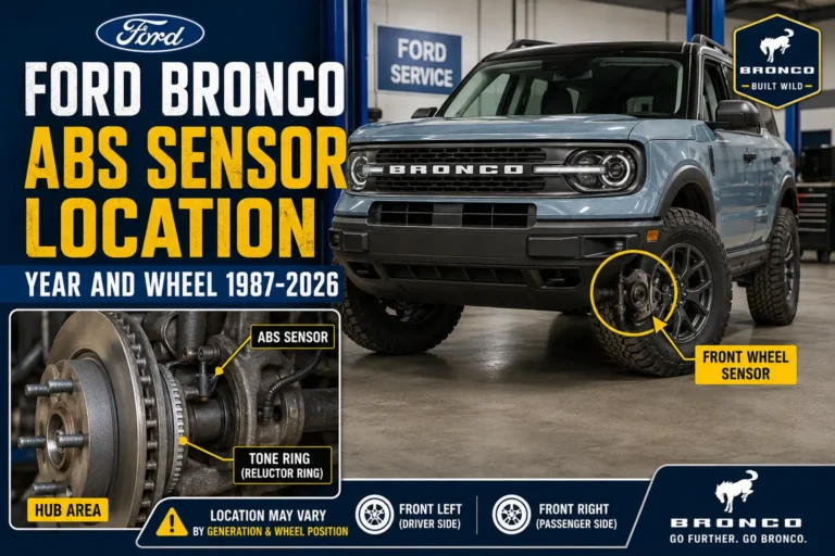 Ford Bronco ABS Sensor Location: Year and Wheel 1987-2026