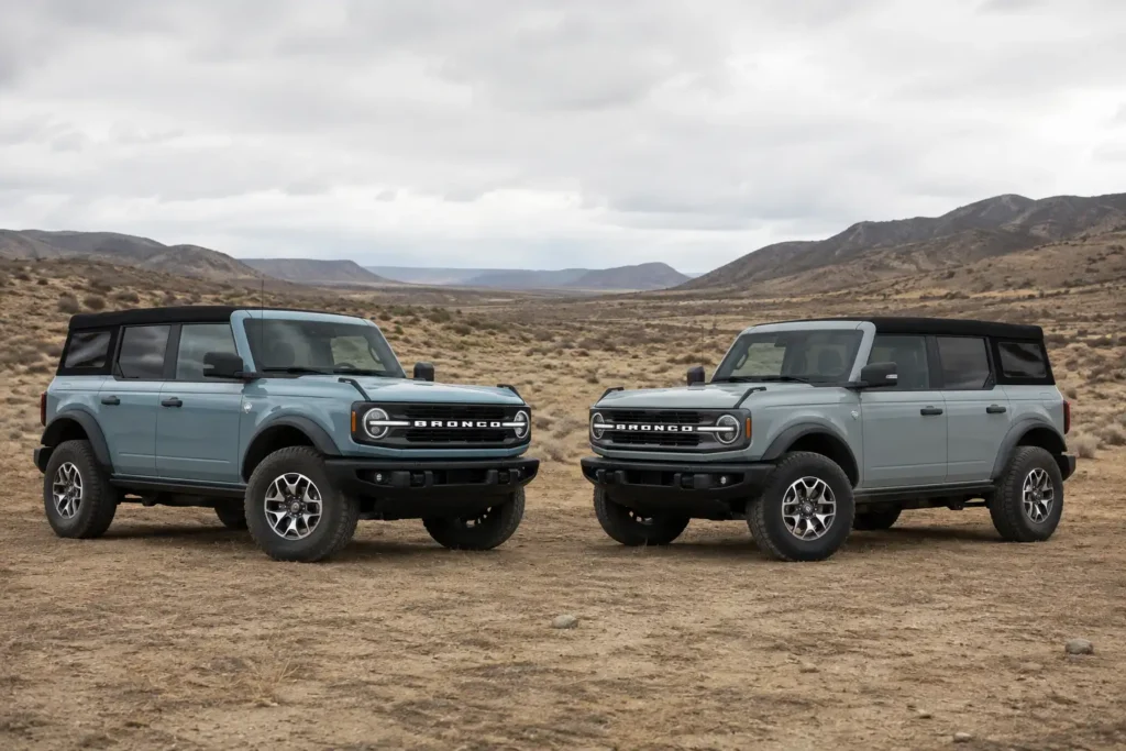 Ford Bronco Area 51 versus Cactus Gray paint color comparison