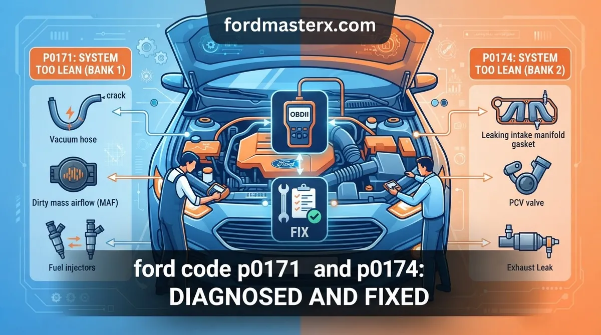 ford code p0171 and p0174