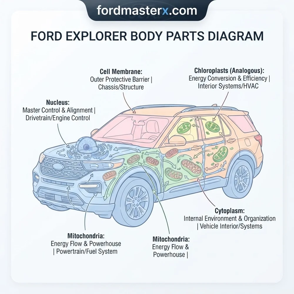 ford explorer body parts diagram diagram with labeled components and explanations