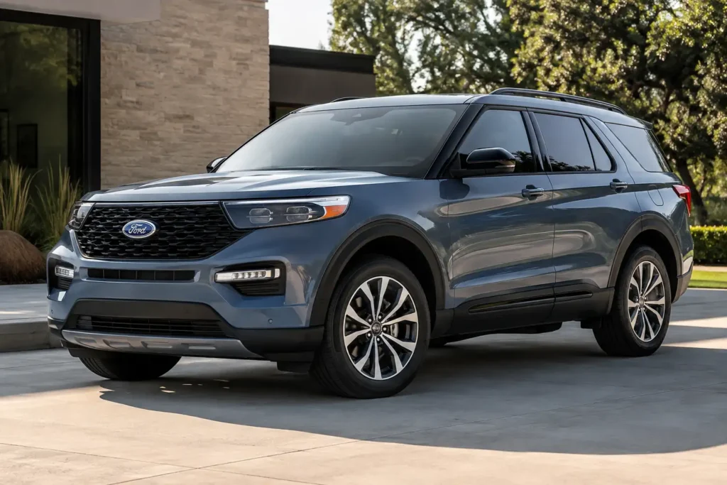 Ford Explorer SUV showing engine options across generations 1991 to 2026
Ford Explorer SUV exterior, Ford Explorer front three quarter, Ford Explorer driveway, Ford Explorer 2022 2023
