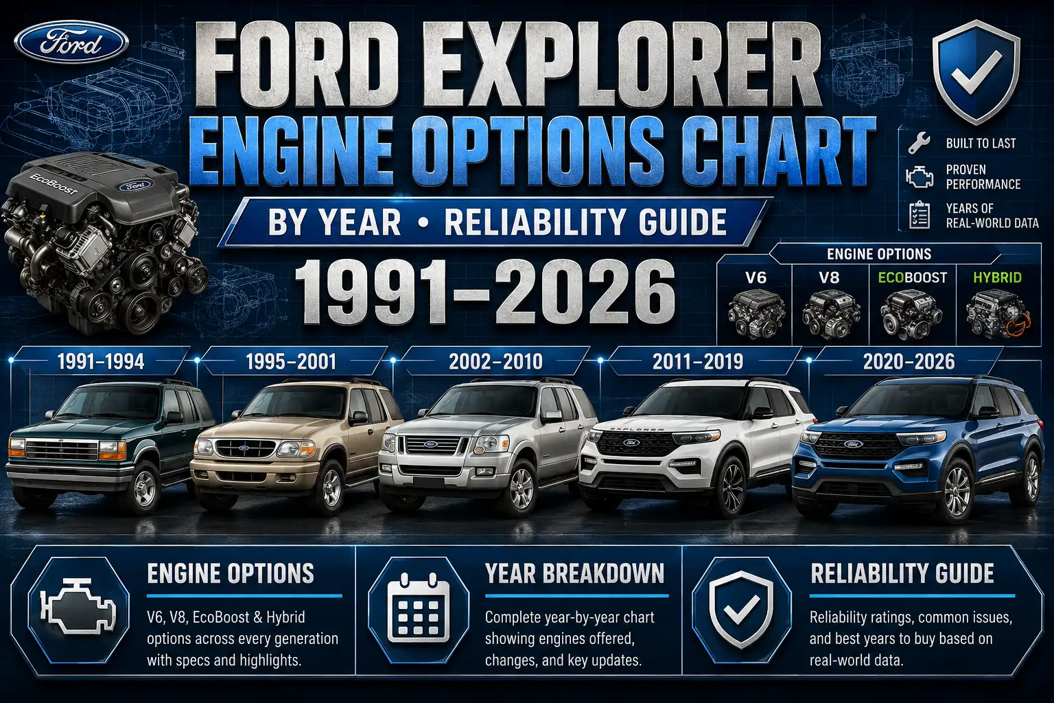 ford explorer engine options chart