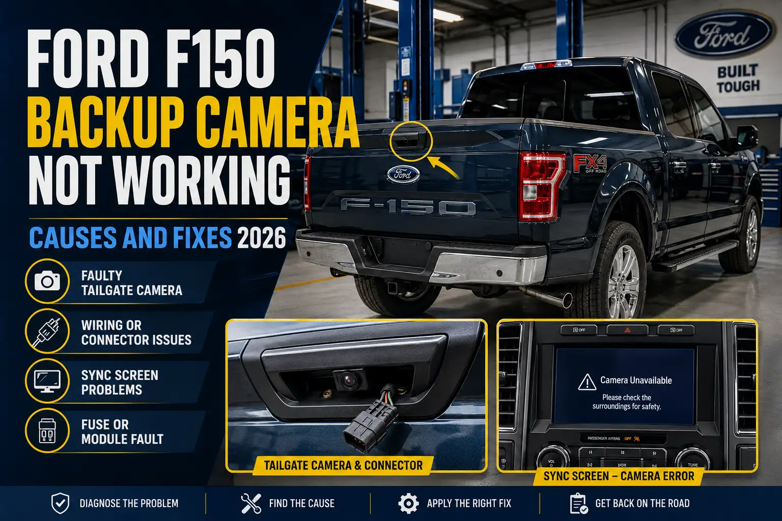 Ford F150 Backup Camera Not Working: Causes and Fixes 2026