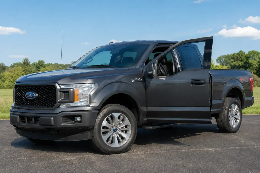 2018 Ford F-150 in Magnetic Metallic J7 paint code color