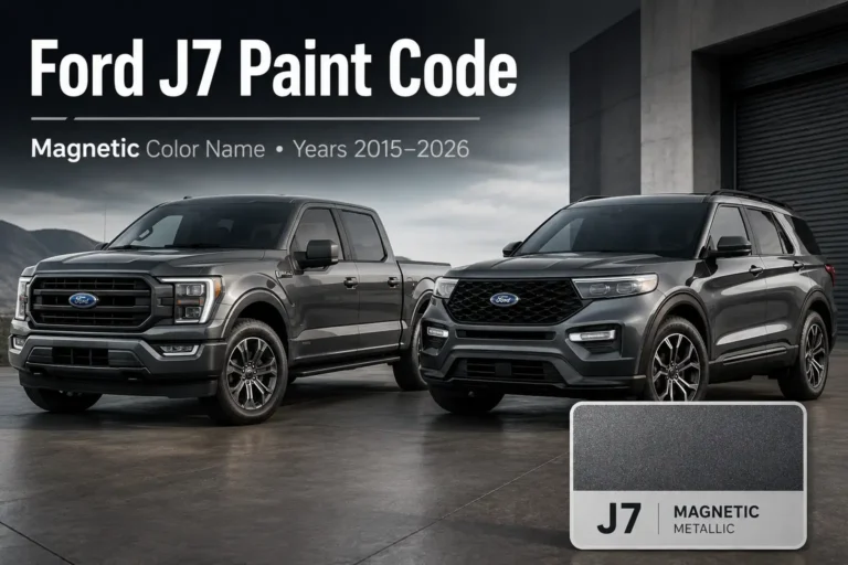 Ford J7 Paint Code: Magnetic Color Name And Years
