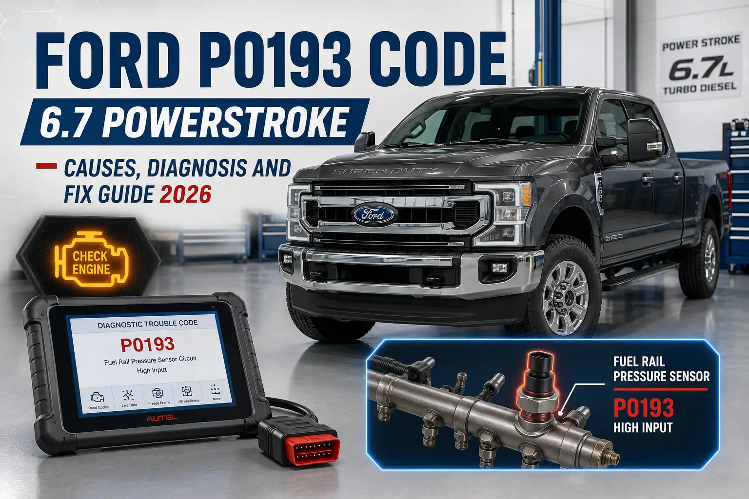 Ford P0193 Code 6.7 Powerstroke: Causes Diagnosis and Fix Guide 2026 1 Ford P0193 Code 6.7 Powerstroke: Causes Diagnosis and Fix Guide 2026