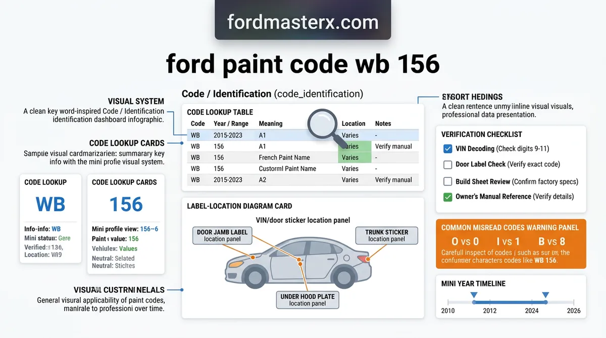 ford paint code wb 156