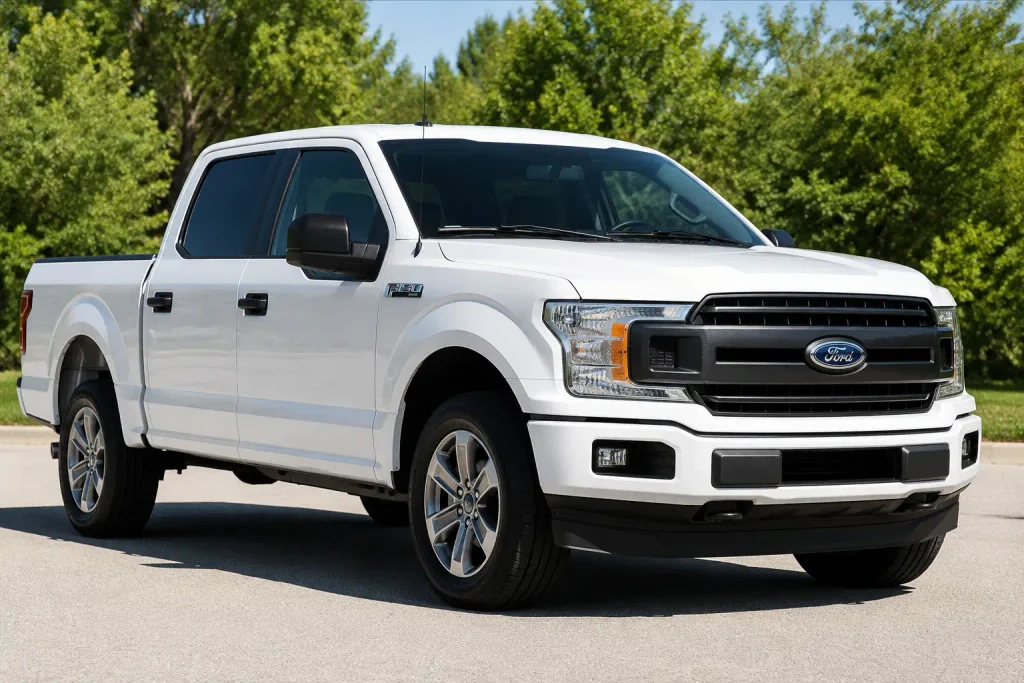 Ford paint code YZ Oxford White F-150 showing factory color