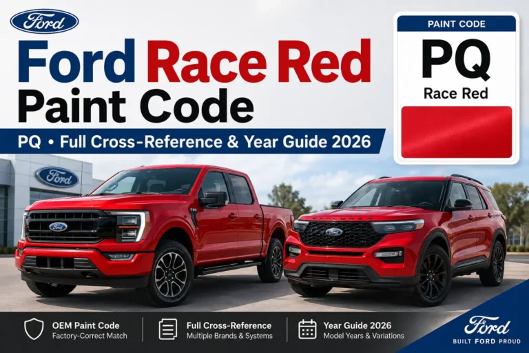 Ford Race Red Paint Code (PQ): Full Cross-Reference & Year Guide 2026 5 Ford Race Red Paint Code (PQ): Full Cross-Reference Guide