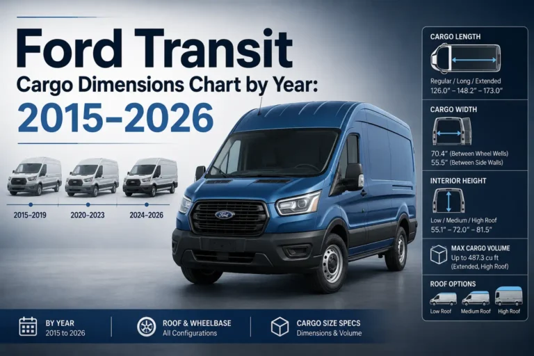 Ford Transit Cargo Dimensions Chart by Year 2015 to 2026 1 Ford Transit Cargo Dimensions Chart 2015 to 2026