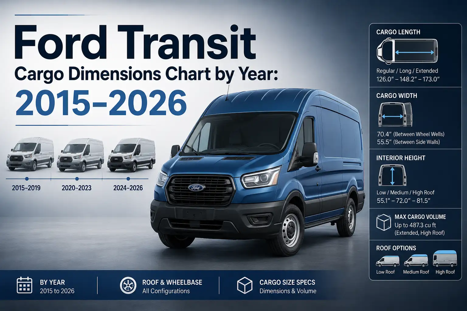 Ford Transit Cargo Dimensions Chart by Year 2015 to 2026 1 Ford Transit Cargo Dimensions Chart 2015 to 2026
