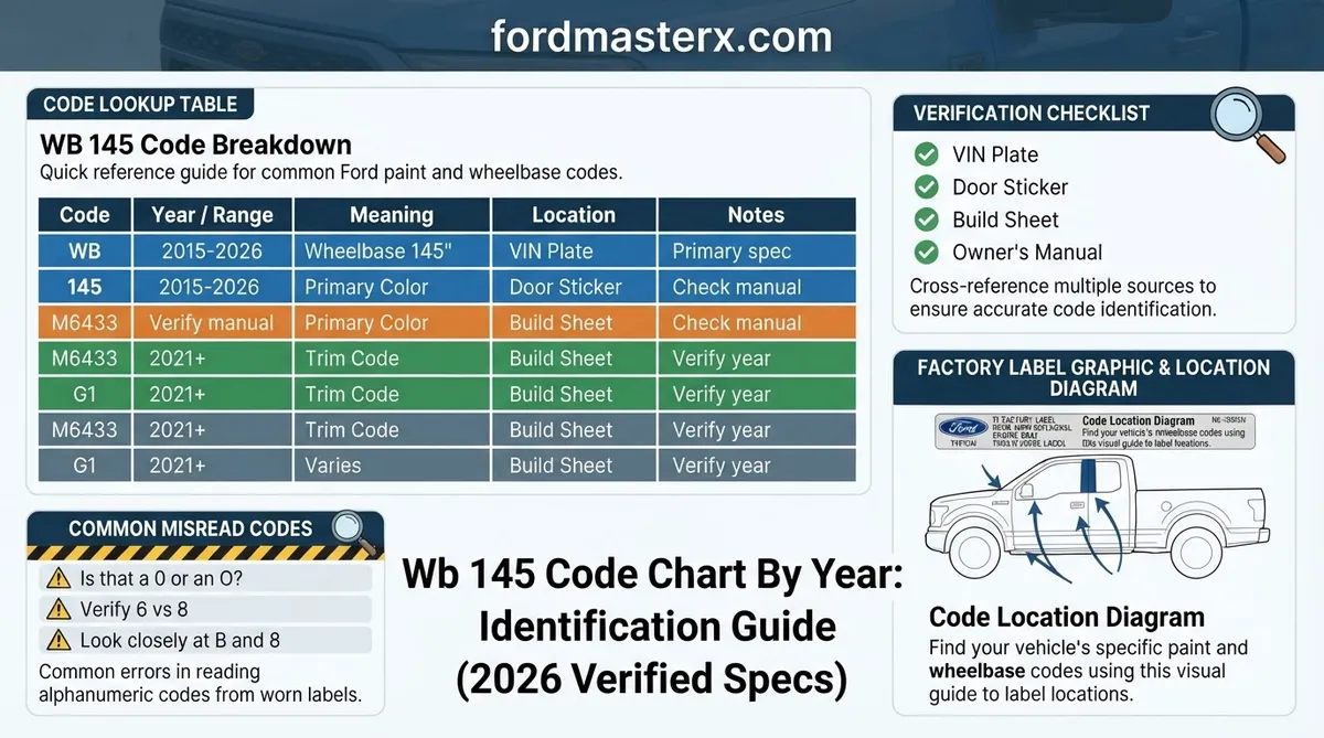 wb 145 paint code ford