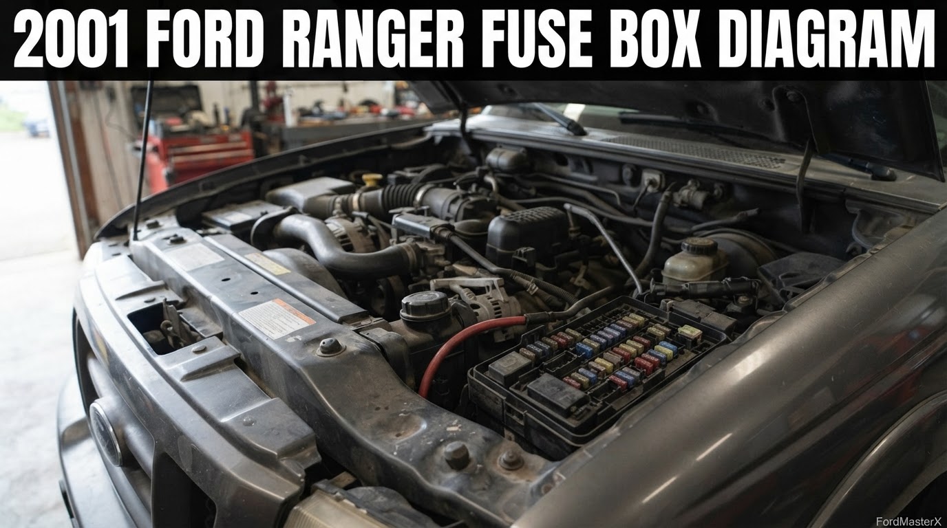 2001 Ford Ranger Fuse Box Diagram: Every Fuse and Amp Rating 1 2001 ford ranger fuse box diagram reference chart from FordMasterX
