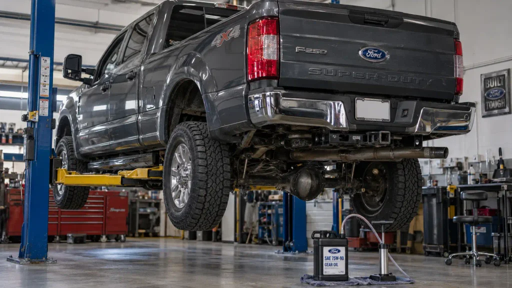 Ford F250 Differential Fluid Capacity Chart: 2017-2026 Year and Axle 2 Ford F250 differential fluid capacity service on Super Duty rear axle