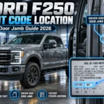 Ford F250 Paint Code Location: Door Jamb Guide 2026