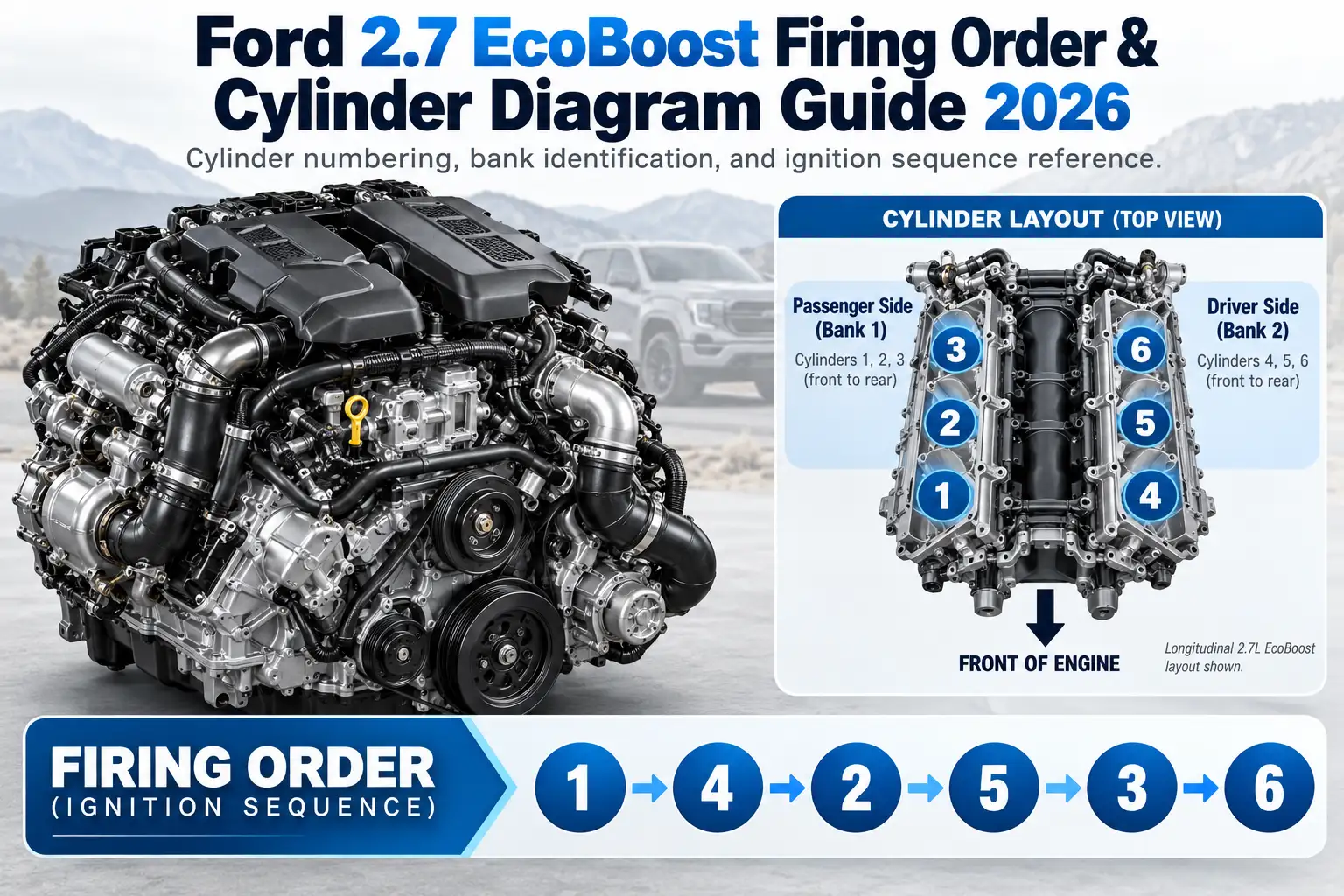 Ford 2.7 EcoBoost Firing Order & Cylinder Diagram Guide