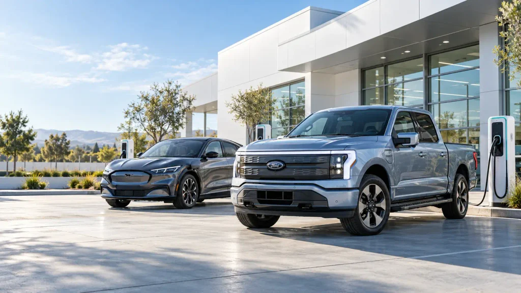 Ford EV Battery Warranty: 2026 Coverage and Claim Rules 2 Ford EV battery warranty guide featuring Lightning and Mustang Mach-E vehicles