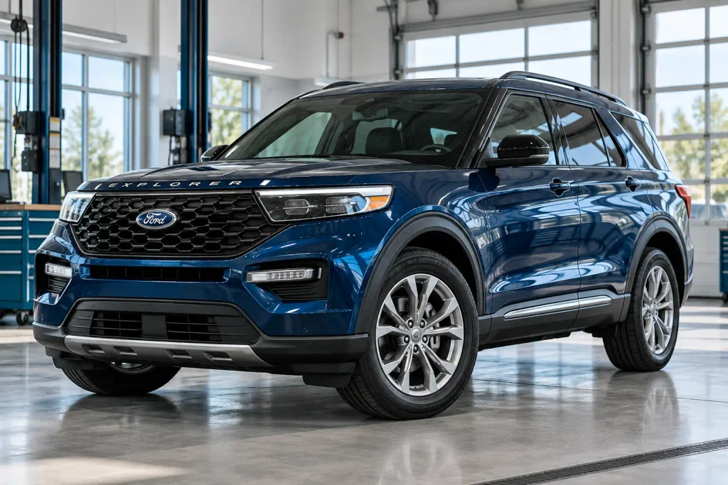 Ford Explorer Tire Size Chart By Year & Trim: 2026 OEM Sizes & Pressure 2 Modern Ford Explorer SUV highlighting wheel fitment for tire size chart