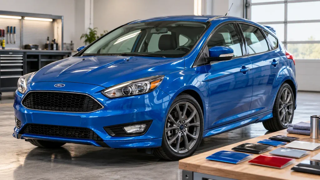Ford Focus Paint Code Chart By Year: 2000-2018 Colors, Codes & Location 2 2017 Ford Focus hatchback illustrating the Ford Focus paint code chart