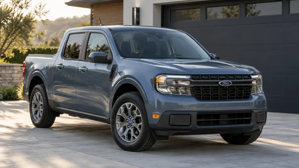 Ford Maverick Tire Size Chart By Trim & Year: 2022-2026 2 Ford Maverick pickup with factory wheels for the 2022 to 2026 tire size chart